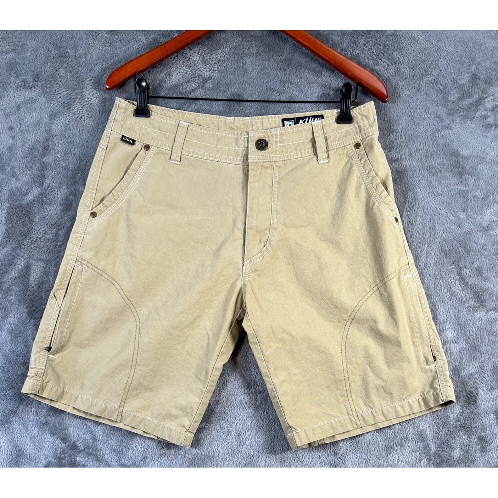 Kuhl Ramblr Mens Shorts 32x10 Tan Vintage Patina Dye Hiking Gorpcore